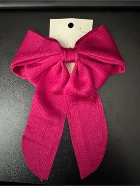 Target Hot Pink Textured Bow Hair Clip